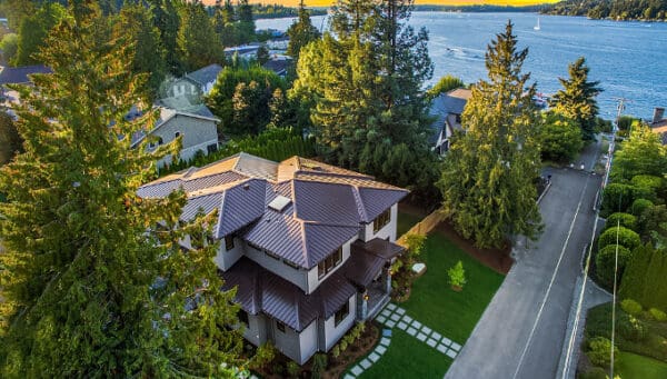 aerial view of an MN Custom Home