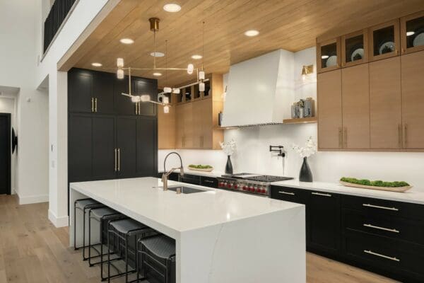 Example of frameless cabinets in a new construction home by MN Custom Homes