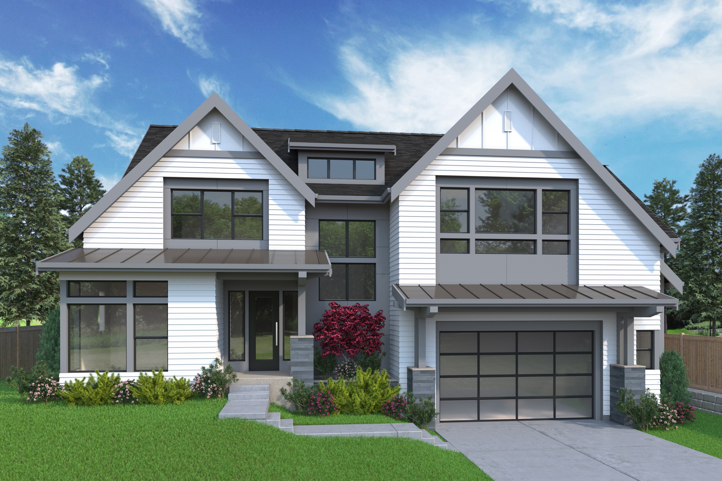 View our new luxury home construction on 16713 SE 2nd Pl, in Bellevue, WA from MN Custom Homes