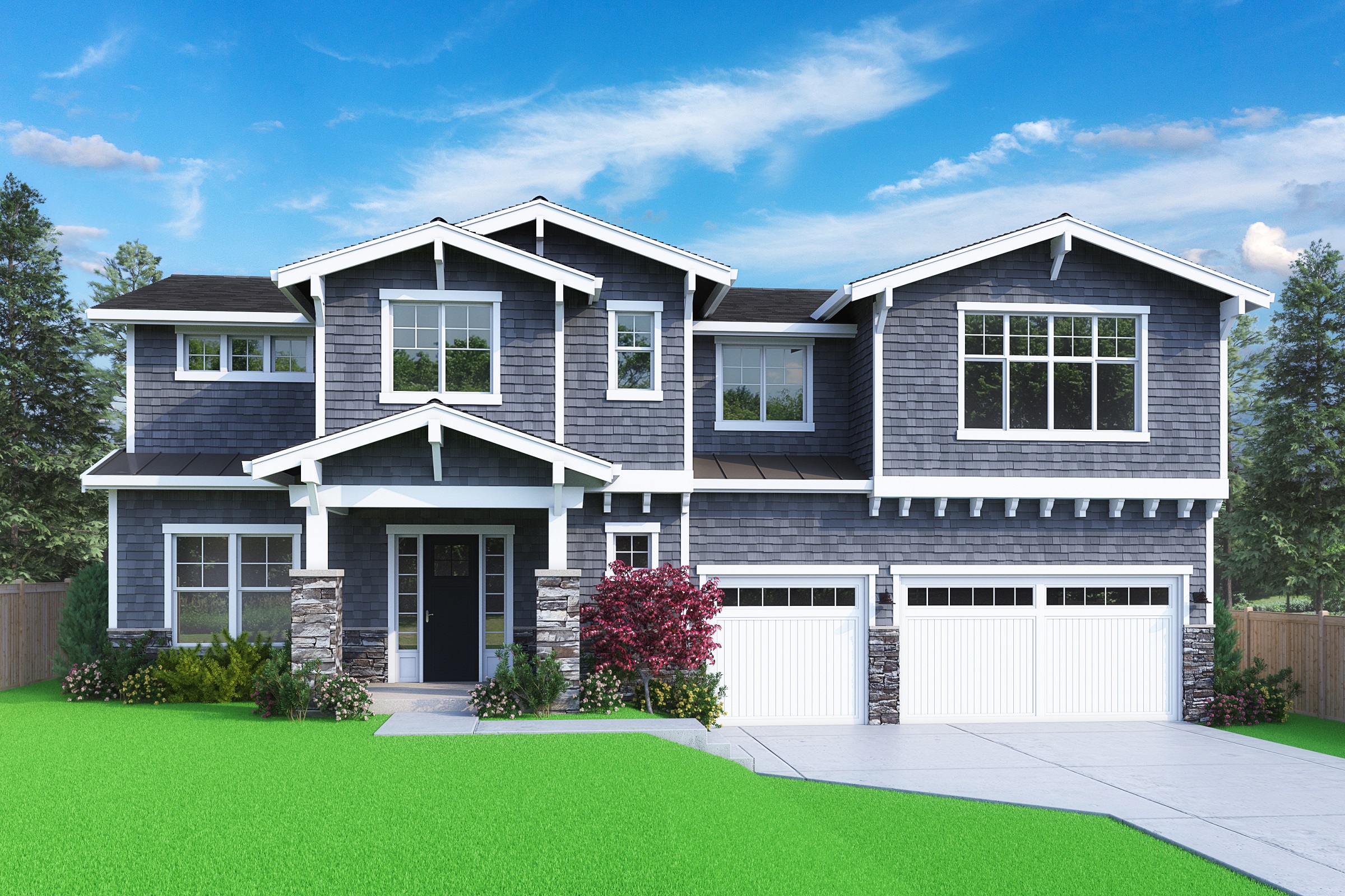 View our new luxury home construction on 14732 SE Eastgate Dr-, in Bellevue, WA from MN Custom Homes