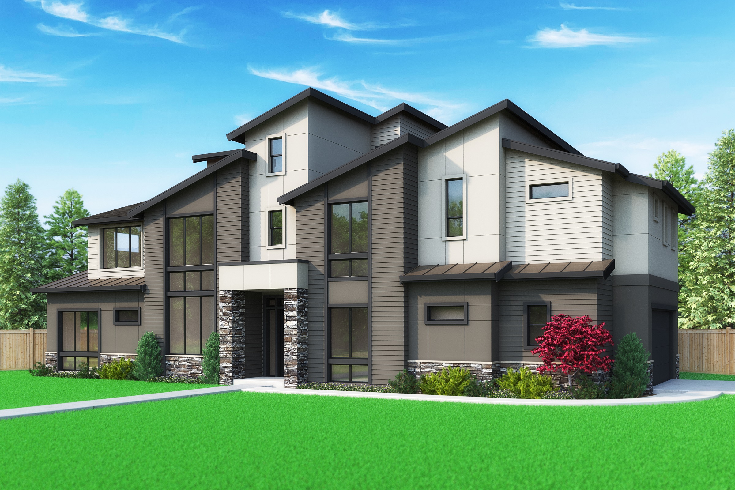 View our new luxury home construction on 14253 SE 14th St, in Bellevue, WA from MN Custom Homes