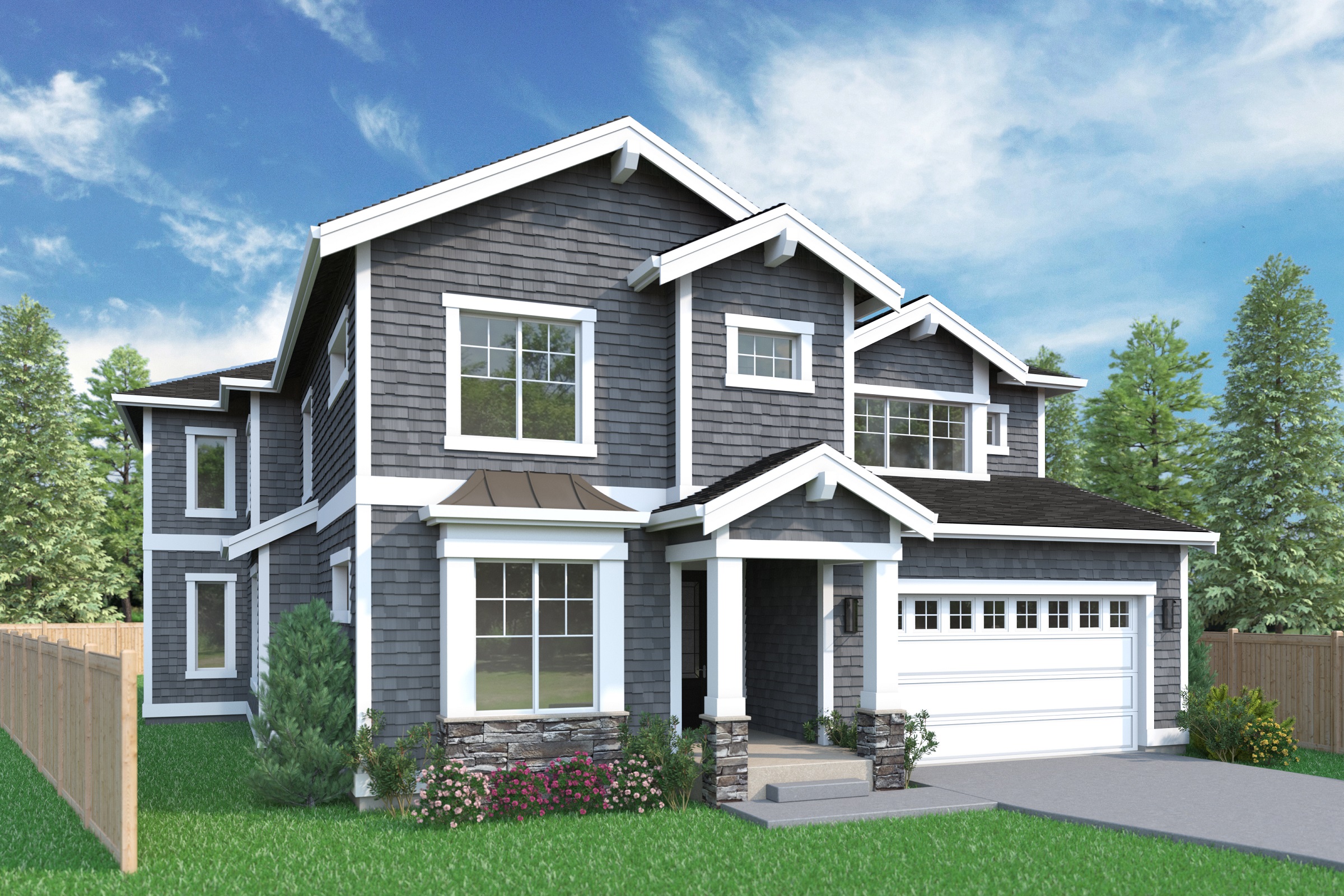 View our new luxury home construction on 15615 SE 45th PL, in Bellevue, WA from MN Custom Homes
