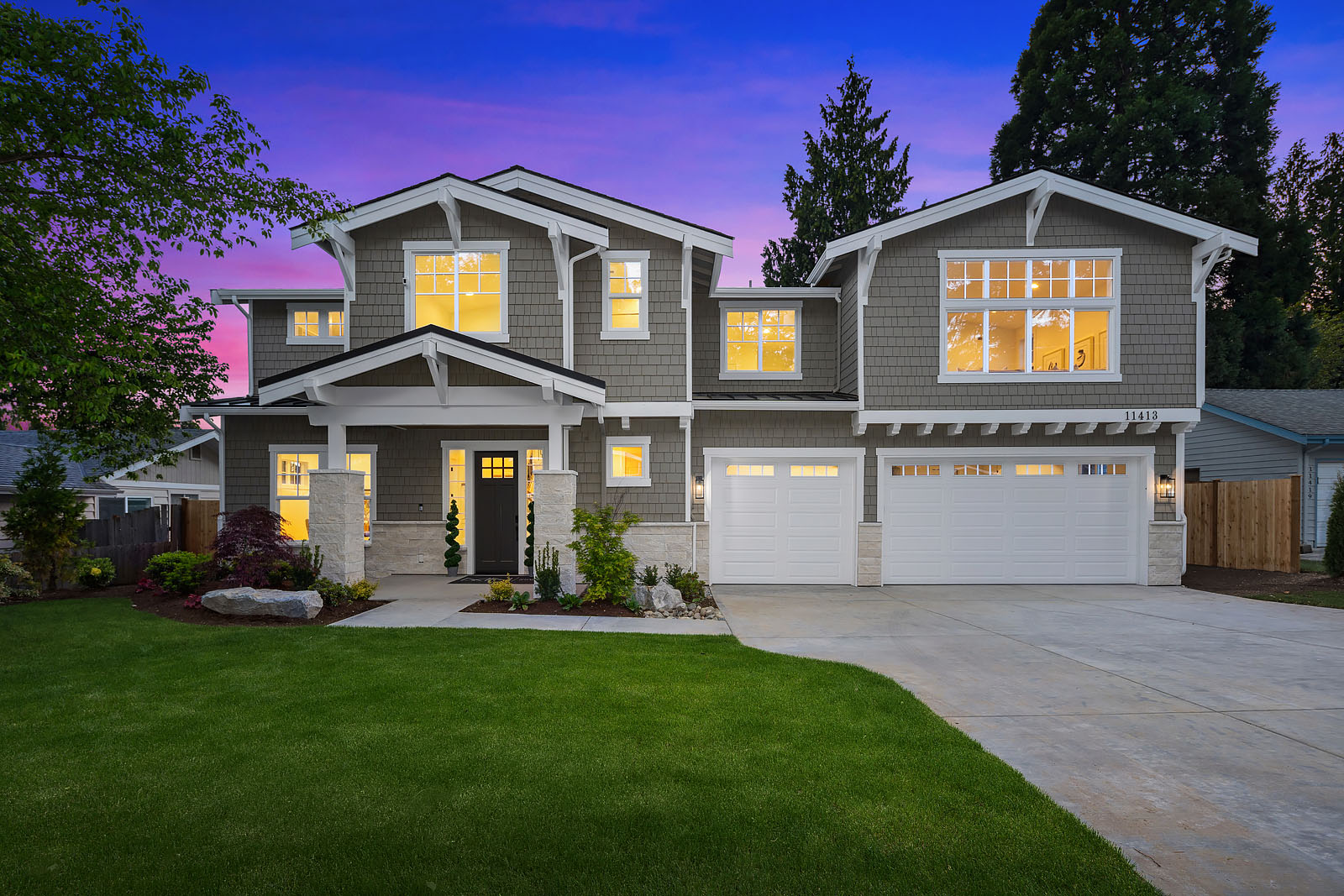 View our new luxury home construction on 11413 109th Ave NE, in Kirkland, WA from MN Custom Homes