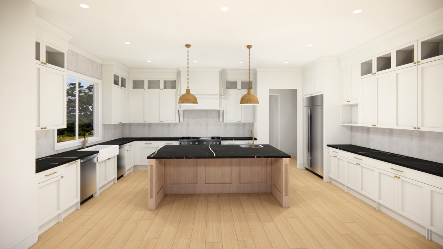 Go-To Interior White Paint Colors + Hues Blog - kitchen rendering designed by MN Custom Homes