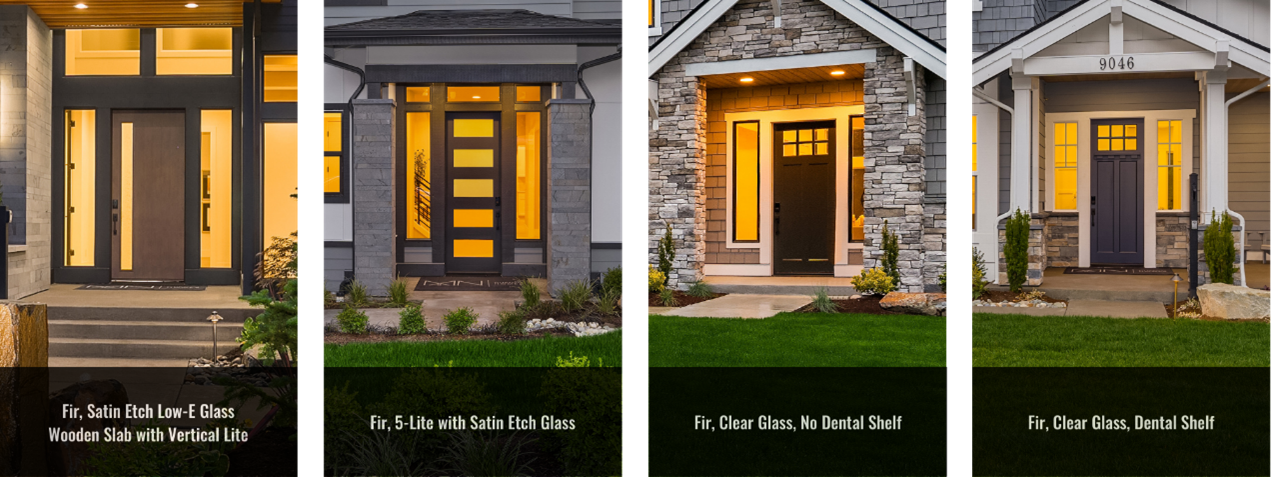 Examples of front doors, MN Custom Homes