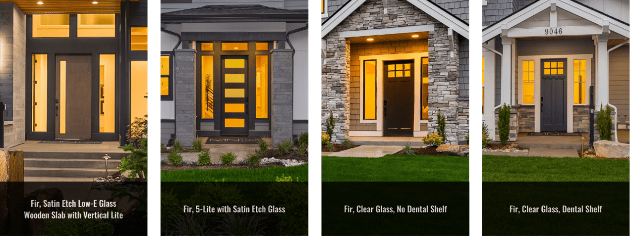 Examples of front doors, MN Custom Homes