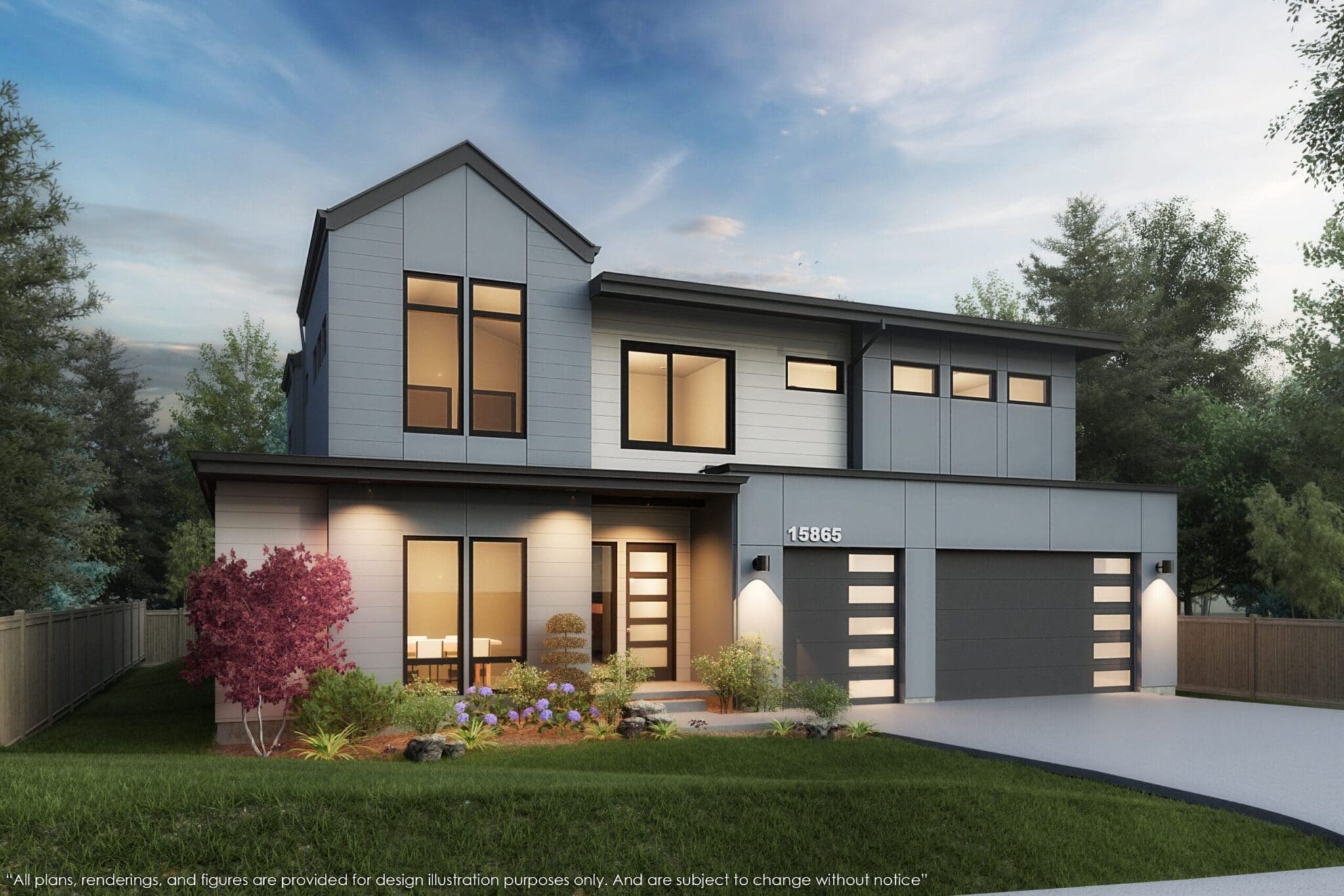 15865 NE 1st St, Bellevue, WA 98008 - Rendering - MN Custom Homes