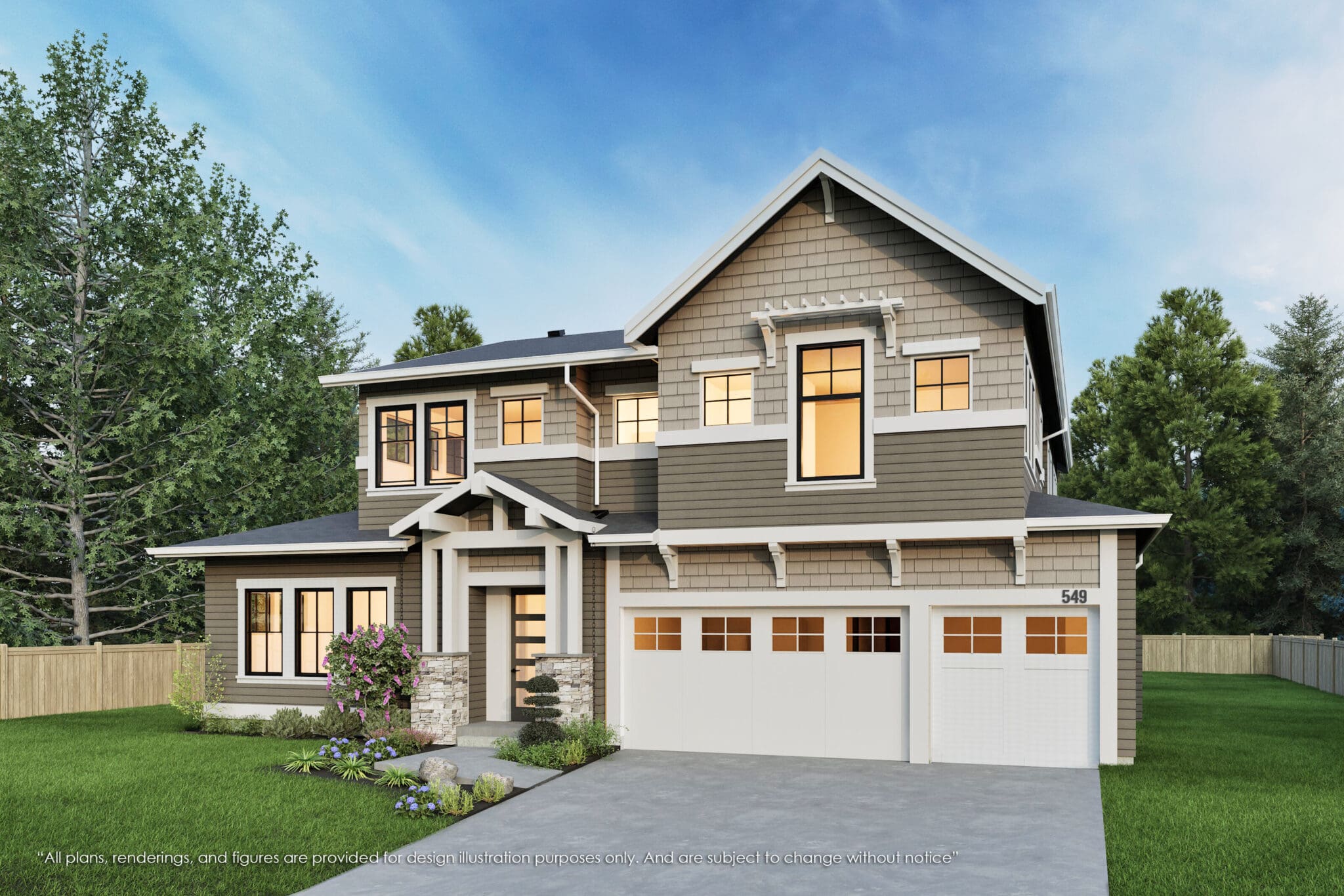 549 166th Ave NE - Bellevue- Rendering 3 - MN Custom Homes
