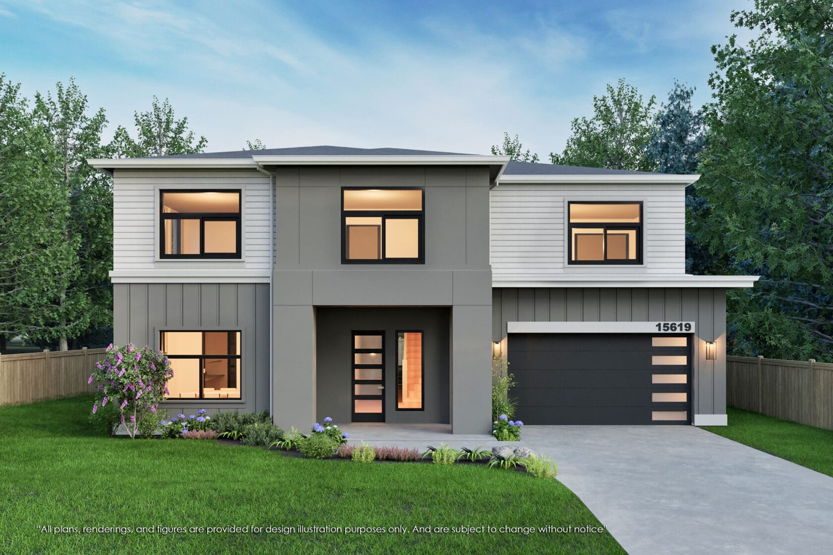 15619 Southeast 8th Street - Bellevue - Rendering 1 - MN Custom Homes