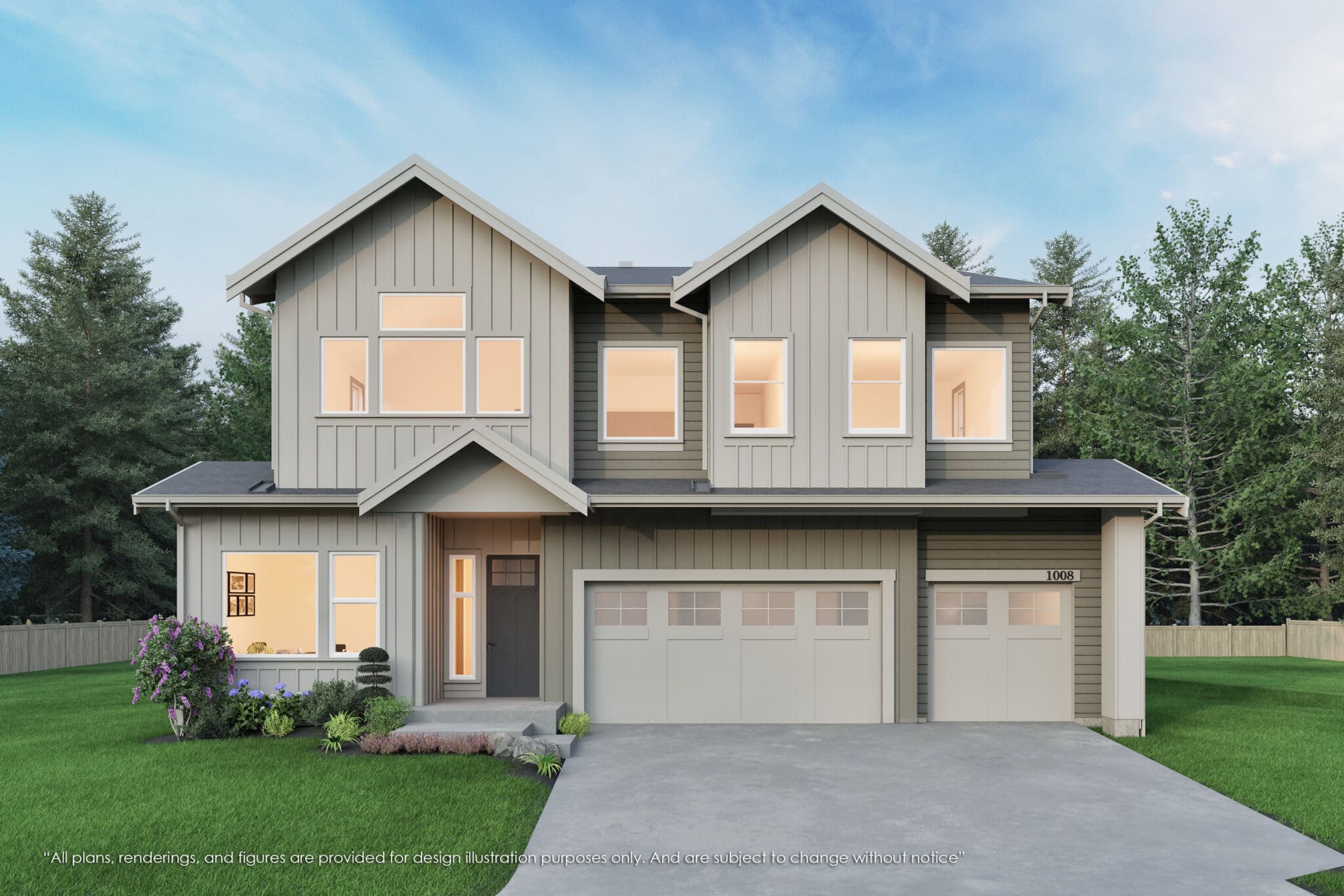 1008 167th Place NE, Bellevue - MN Custom Homes - Rendering 01
