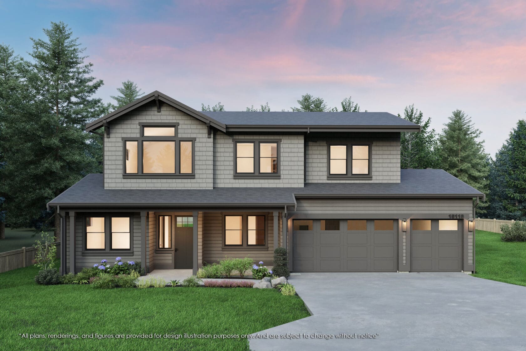 15118 SE 41st Street, Bellevue - MN Custom Homes - Rendering 1